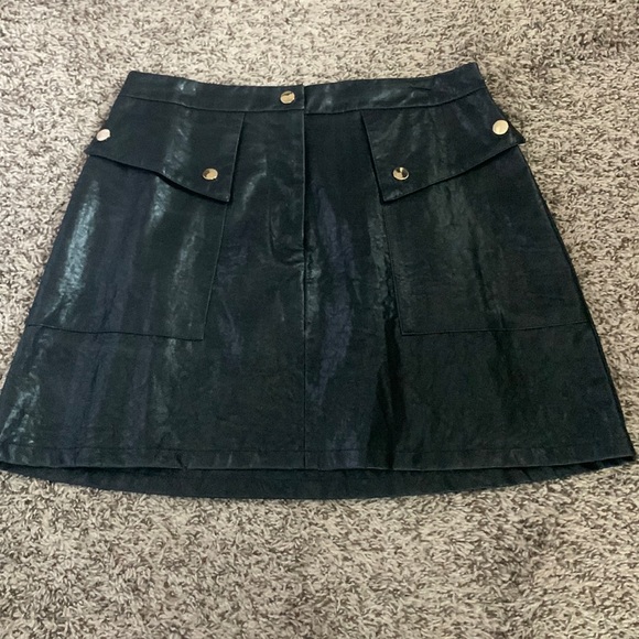 Zara Faux Leather Skirt - Picture 1 of 4